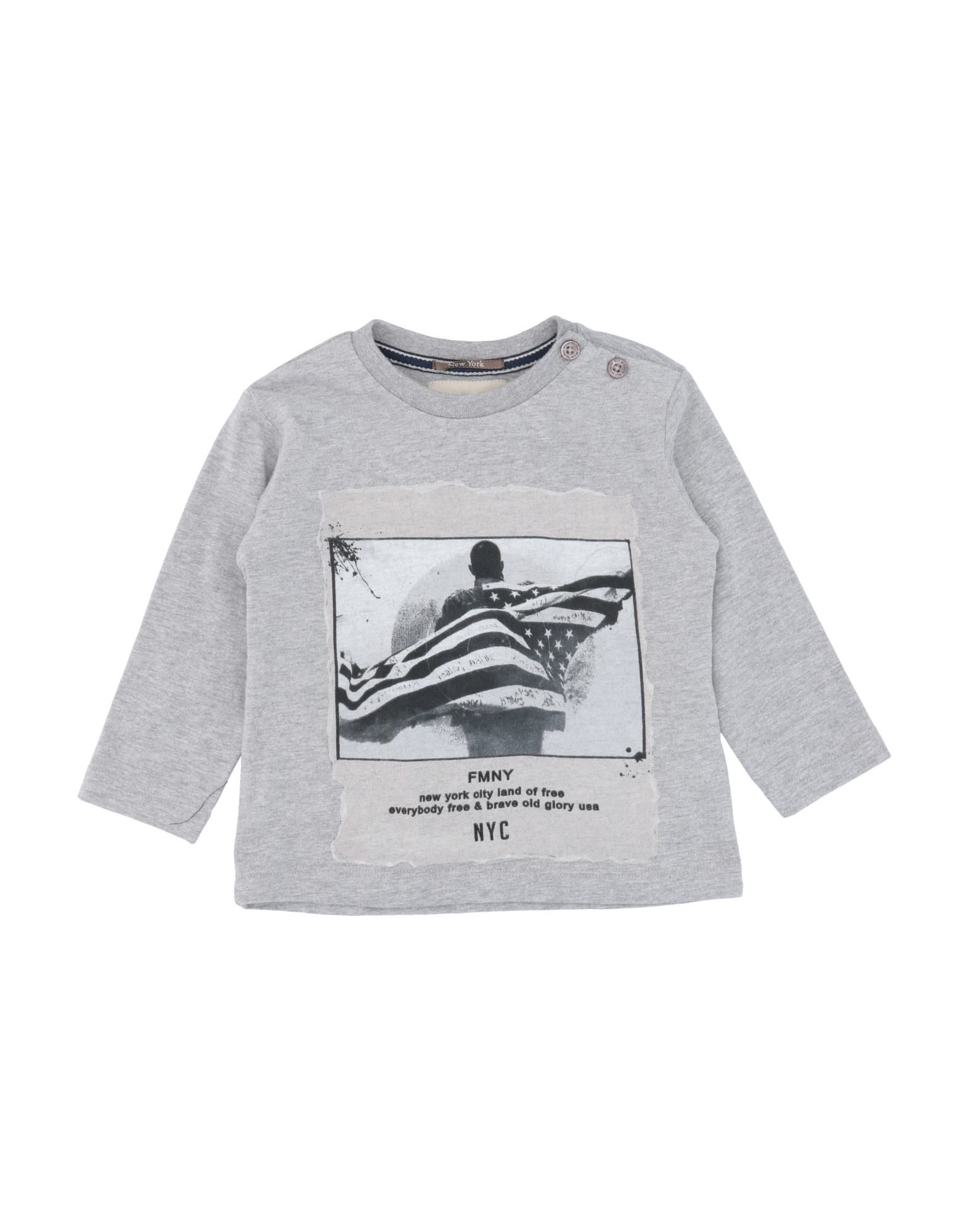 Fred Mello Kids' T-shirts In Light Grey