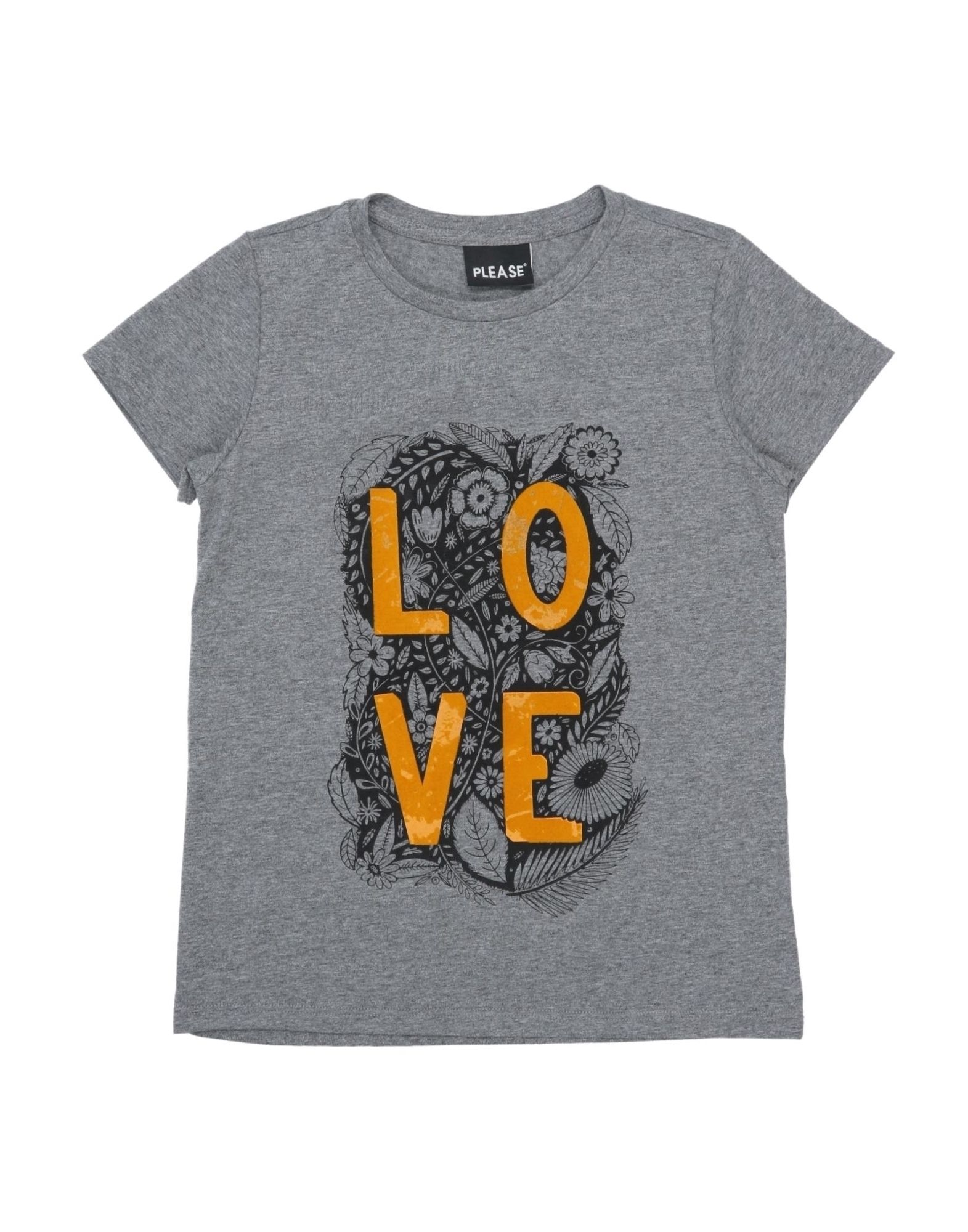 Please Kids' T-shirts In Grey