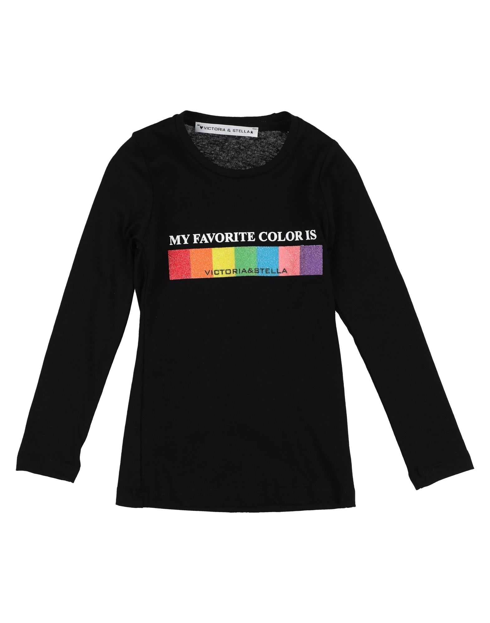 Shop Victoria & Stella Toddler Girl T-shirt Black Size 6 Cotton