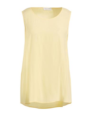 Le Tricot Perugia Woman Top Yellow Size Xl Silk, Elastane In Yellow