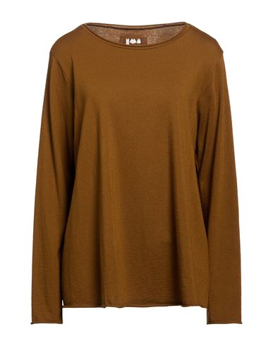 Labo.art Labo. Art Woman T-shirt Brown Size 3 Wool, Elastane