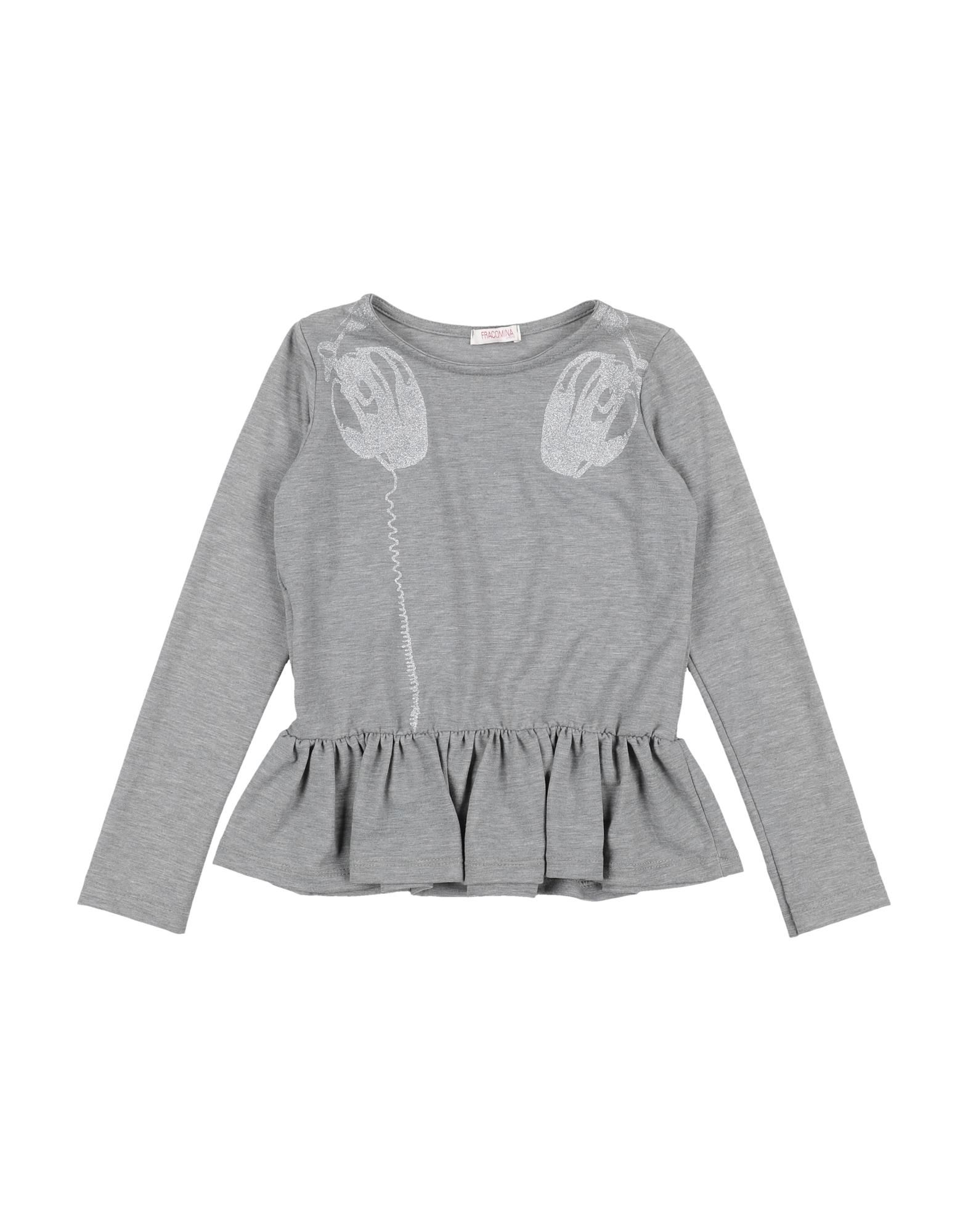 Fracomina Mini Kids' T-shirts In Grey