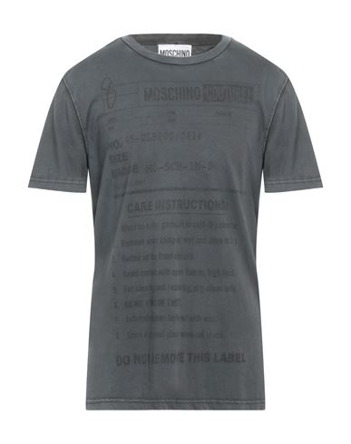 Moschino Man T-shirt Steel Grey Size 46 Cotton
