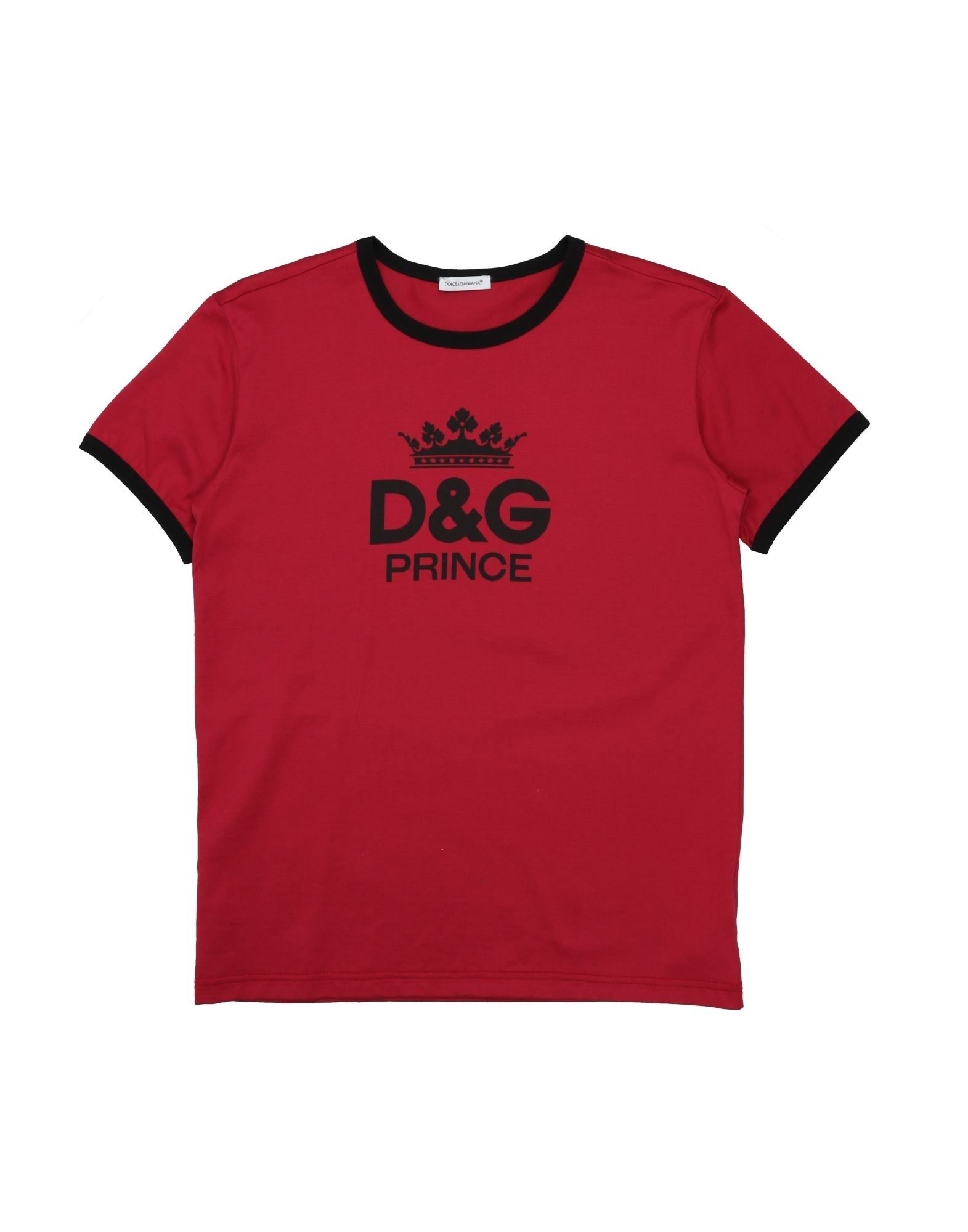 Dolce & Gabbana Kids' T-shirts In Maroon
