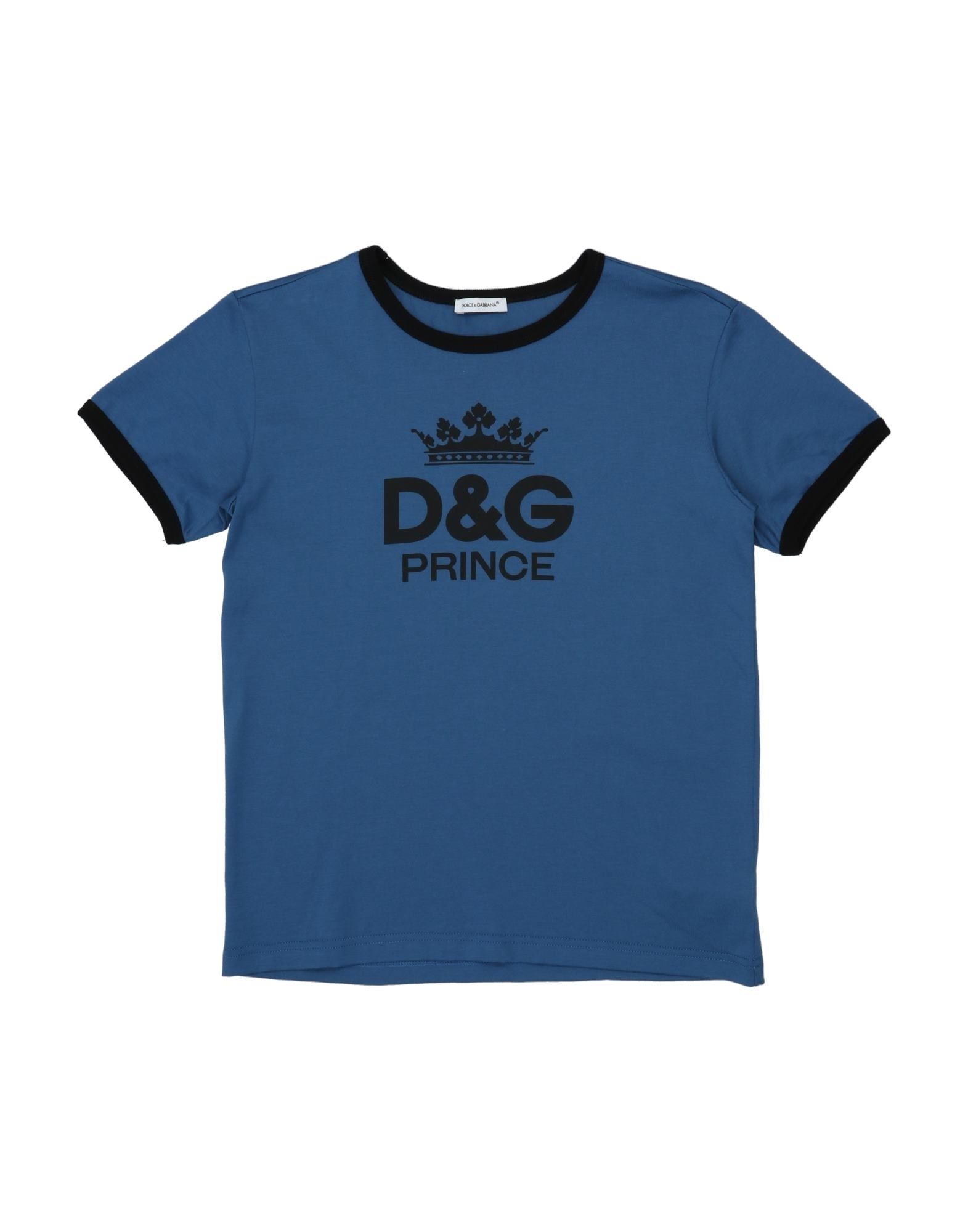 Dolce & Gabbana Kids' T-shirts In Slate Blue