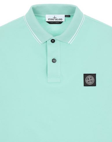 mint green stone island polo