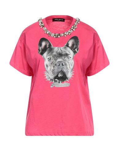 Frankie Morello Woman T-shirt Fuchsia Size Xl Cotton In Pink