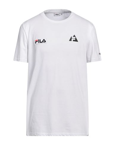 Fila Man T-shirt White Size Xl Polyester, Cotton