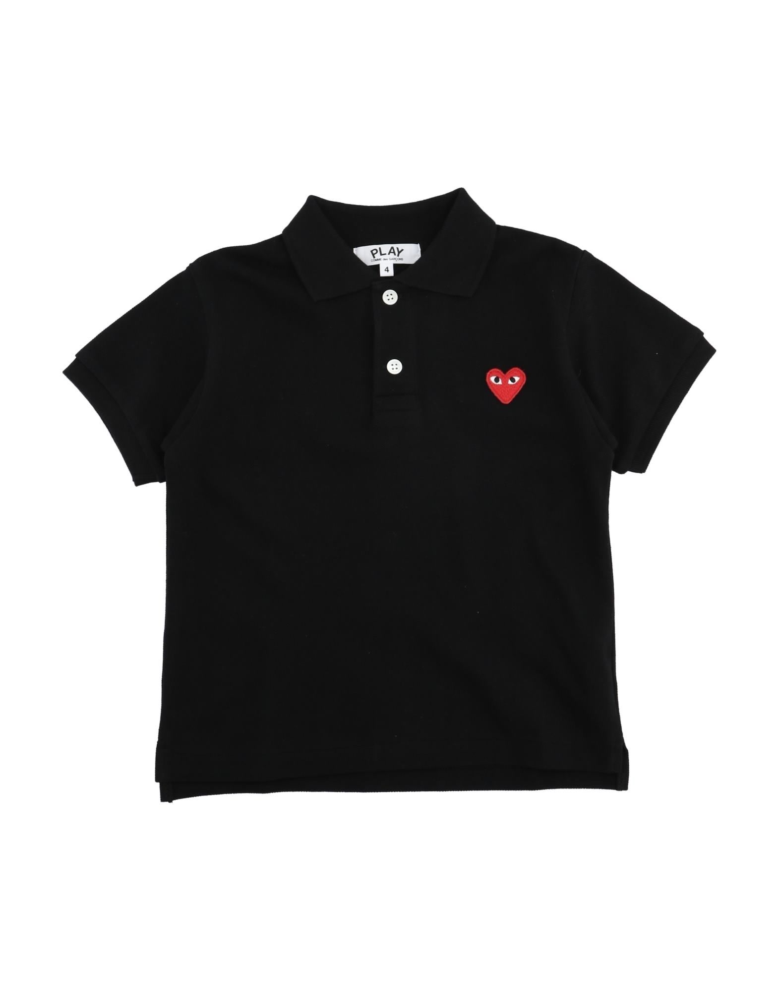 Comme Des Garçons Play Kids'  Toddler Boy Polo Shirt Black Size 6 Cotton