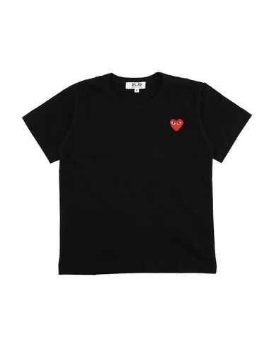 Comme Des Garçons Play Toddler Boy T-shirt Black Size 4 Cotton In Black
