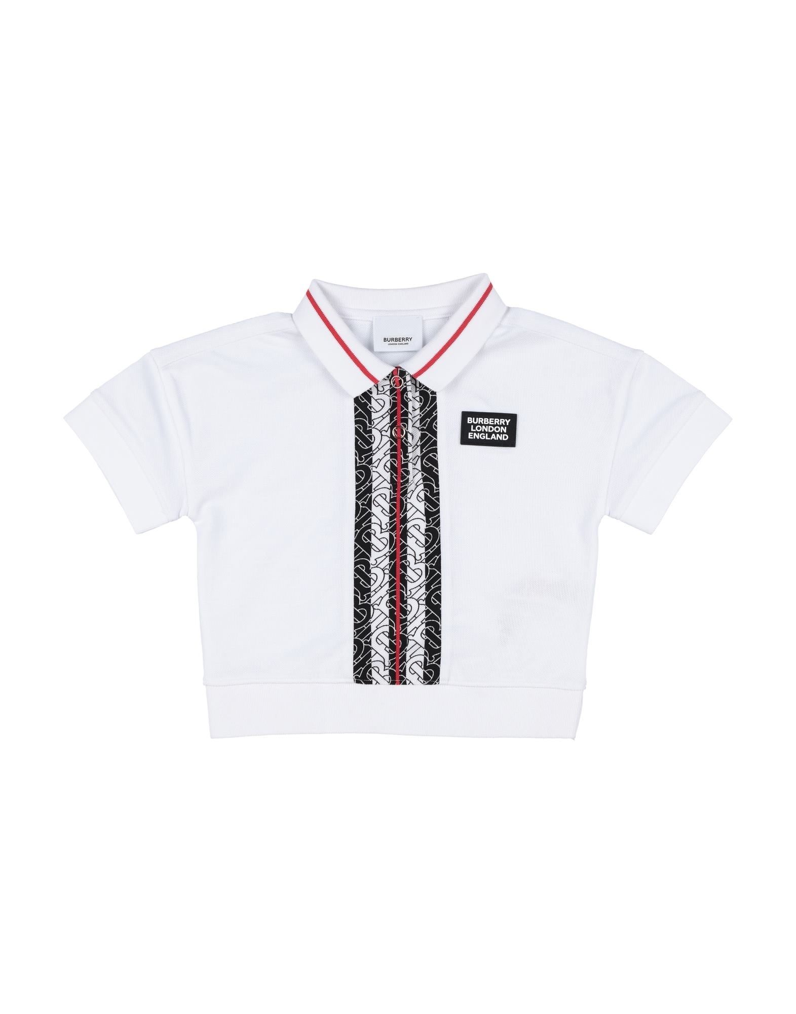 Shop Burberry Toddler Girl Polo Shirt White Size 6 Cotton, Polyester, Elastane