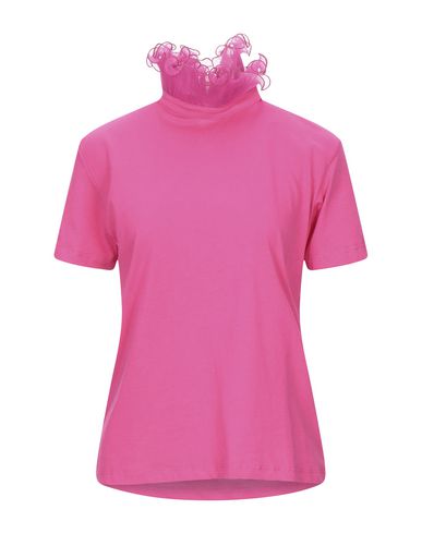 Woman T-shirt Fuchsia Size S Cotton