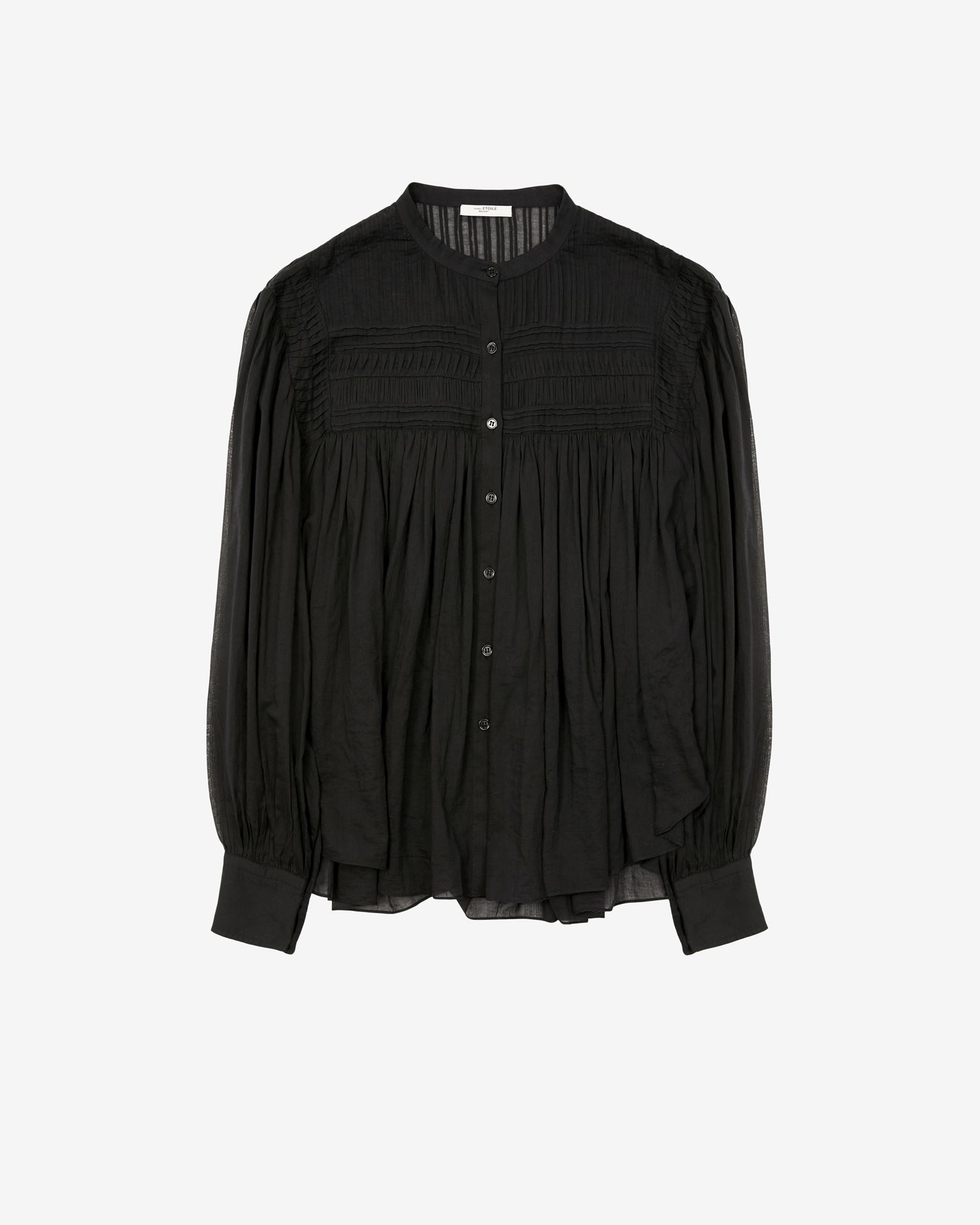 Isabel Marant Étoile 'plalia' Black Shirt With Pleated Details In Black