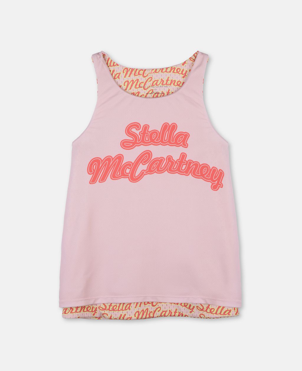 Shop Stella Mccartney Kids Dusty Rose Logo Reversible Active Vest