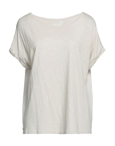 Juvia Woman T-shirt Beige Size M Cotton, Viscose
