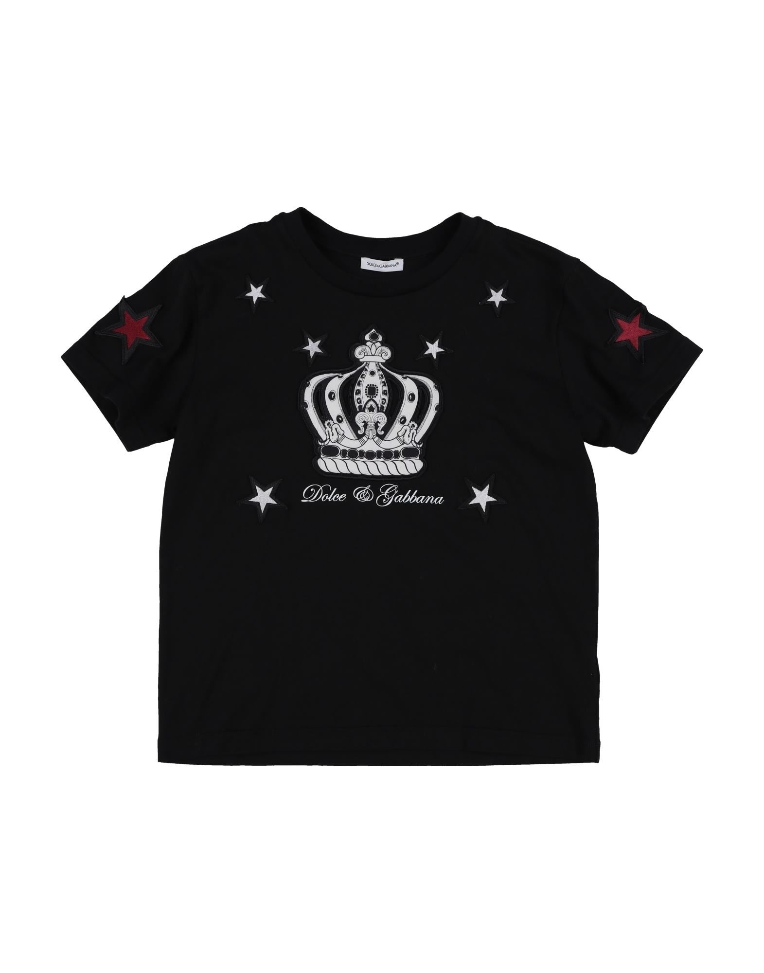 Shop Dolce & Gabbana Toddler Boy T-shirt Black Size 6 Cotton, Viscose, Polyester