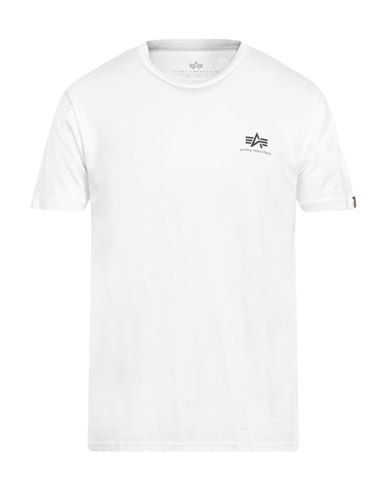 Shop Alpha Industries Man T-shirt White Size 3xl Cotton