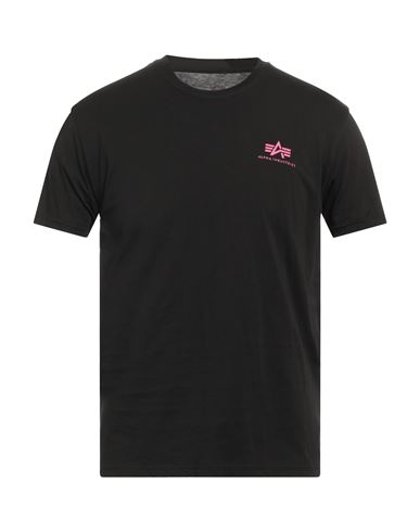 Shop Alpha Industries Man T-shirt Black Size Xxl Cotton