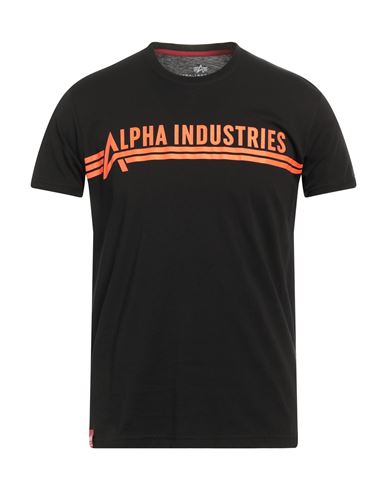 Alpha Industries Man T-shirt Black Size Xxl Cotton