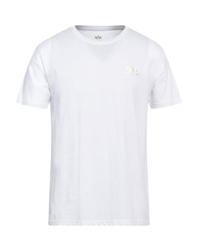 Alpha Industries Man T-shirt White Size Xxl Cotton