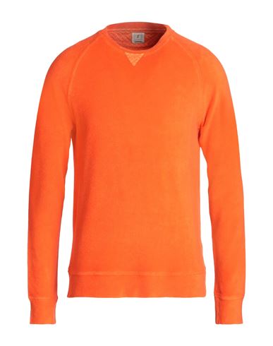 Drumohr Man Sweatshirt Orange Size M Cotton, Polyamide In Orange