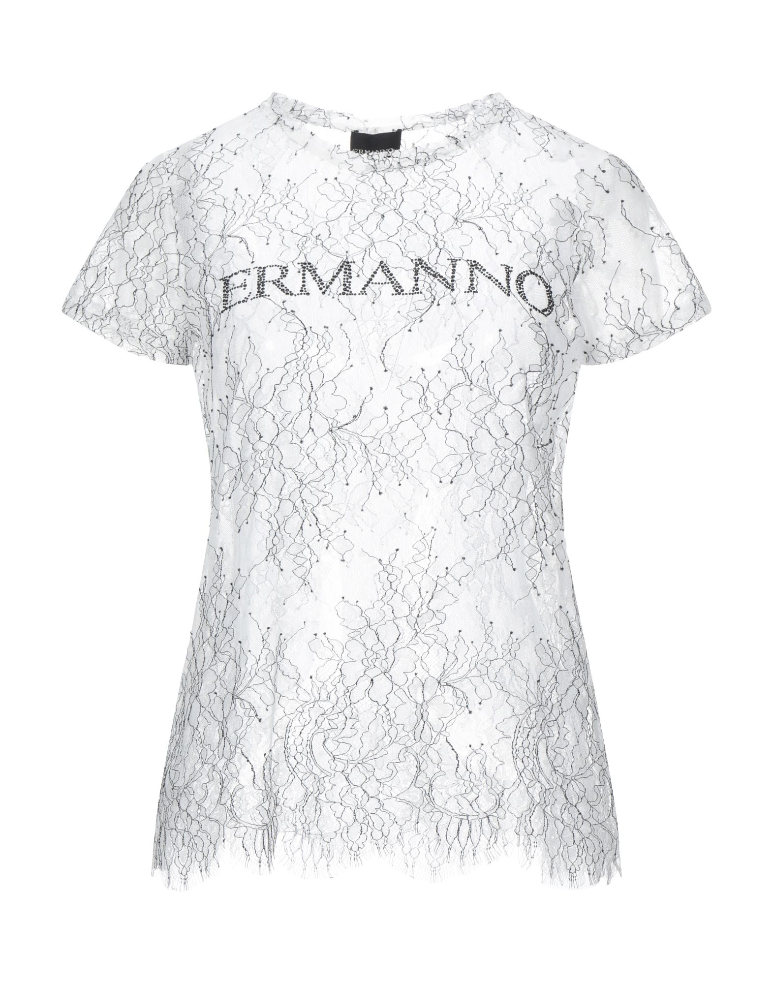 《セール開催中》ERMANNO DI ERMANNO SCERVINO レディース T シャツ ホワイト 42 ナイロン 83% / ポリエステル 17% / ポリウレタン