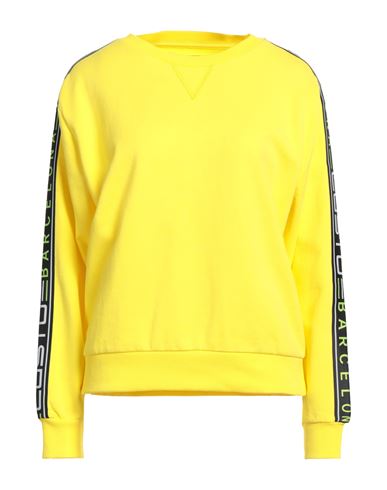 Custo Barcelona Woman Sweatshirt Yellow Size L Cotton, Elastane
