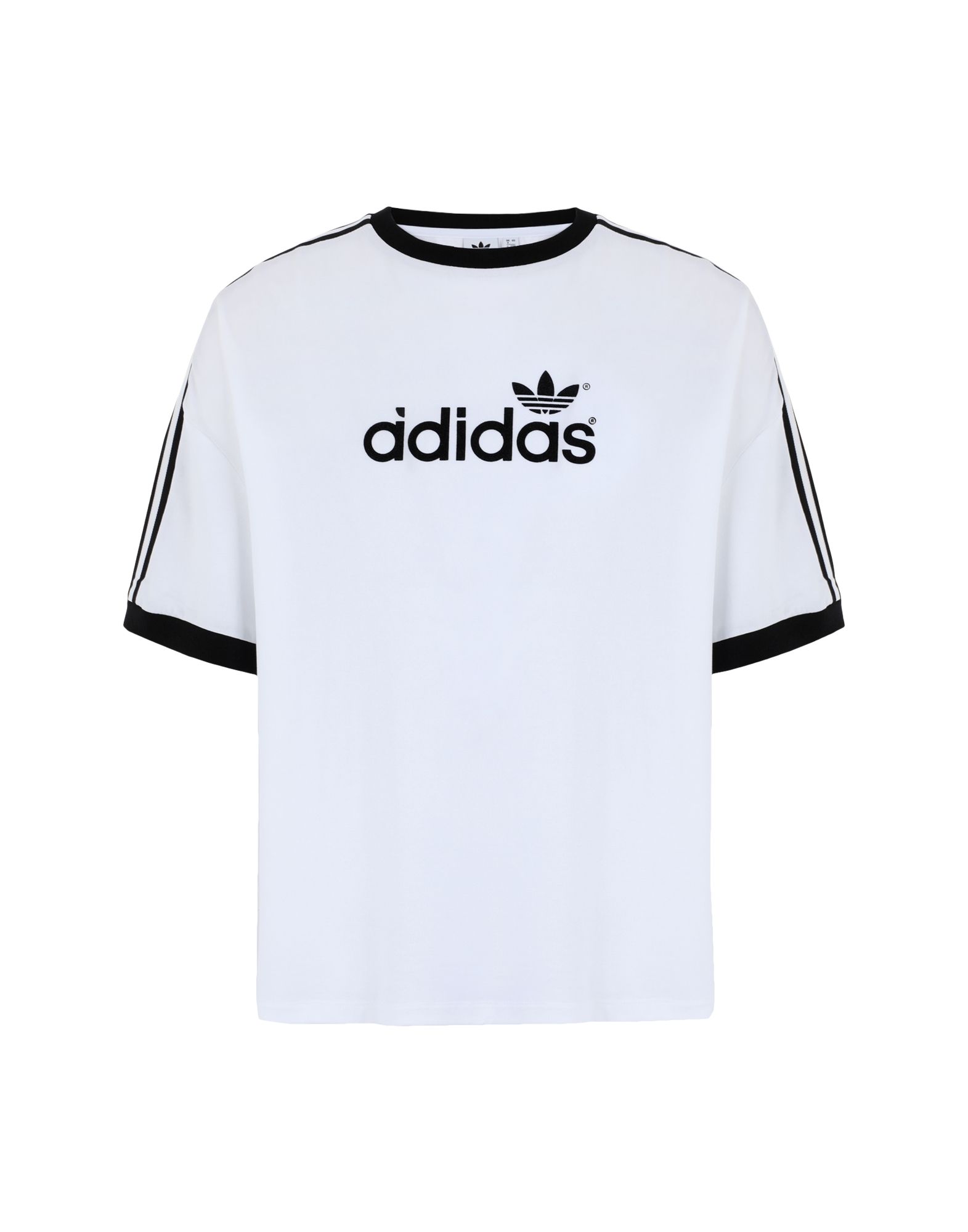 《セール開催中》ADIDAS ORIGINALS レディース T シャツ ホワイト 32 レーヨン 69% / ポリエステル 27% / ポリウレタン 4% 70S 3 STR TEE