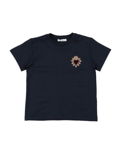 Dolce & Gabbana Babies'  Newborn Boy T-shirt Midnight Blue Size 3 Cotton, Polyester, Viscose, Polyamide, Meta