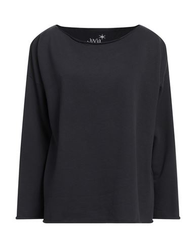Juvia Woman Sweatshirt Navy Blue Size M Cotton, Polyester