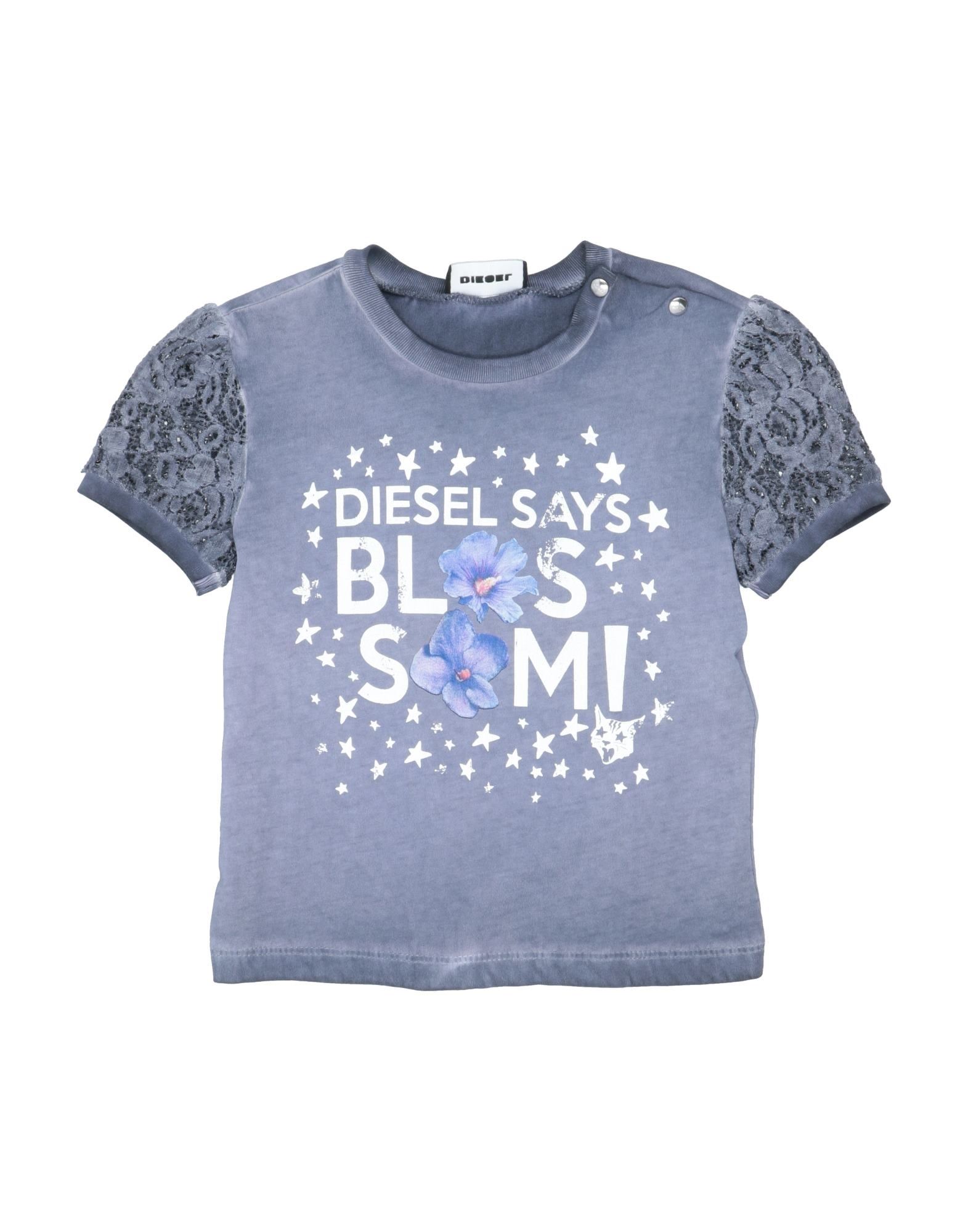 Diesel Kids' T-shirts In Slate Blue