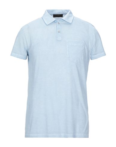 Moorer Man Polo Shirt Sky Blue Size 48 Cotton In Blue