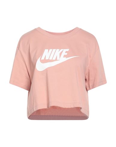 Nike Woman T-shirt Blush Size M Cotton In Pink