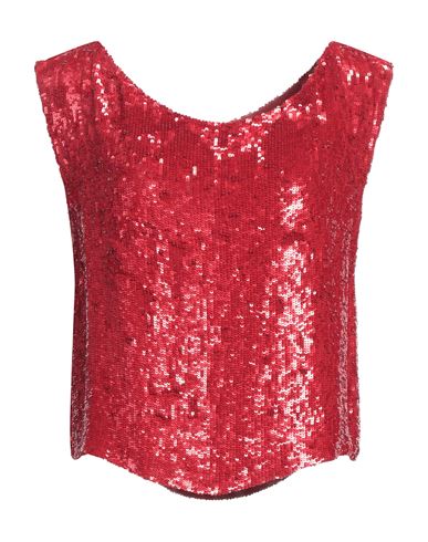 P.a.r.o.s.h P. A.r. O.s. H. Woman Top Red Size L Viscose, Pvc - Polyvinyl Chloride In Red