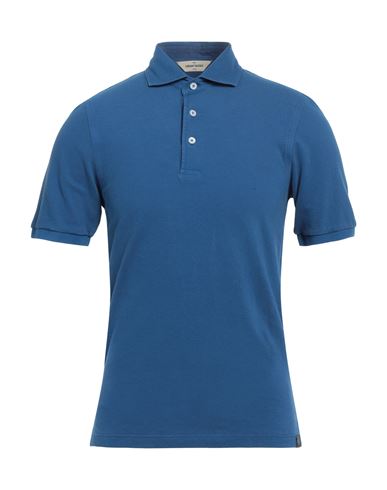 Gran Sasso Man Polo Shirt Bright Blue Size 36 Cotton