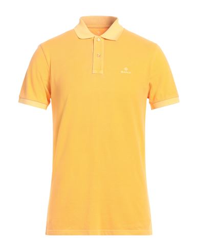 Gant Man Polo Shirt Mandarin Size S Cotton In Yellow