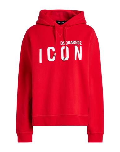 Dsquared2 Icon Woman Sweatshirt Brick Size M Cotton, Elastane In Red