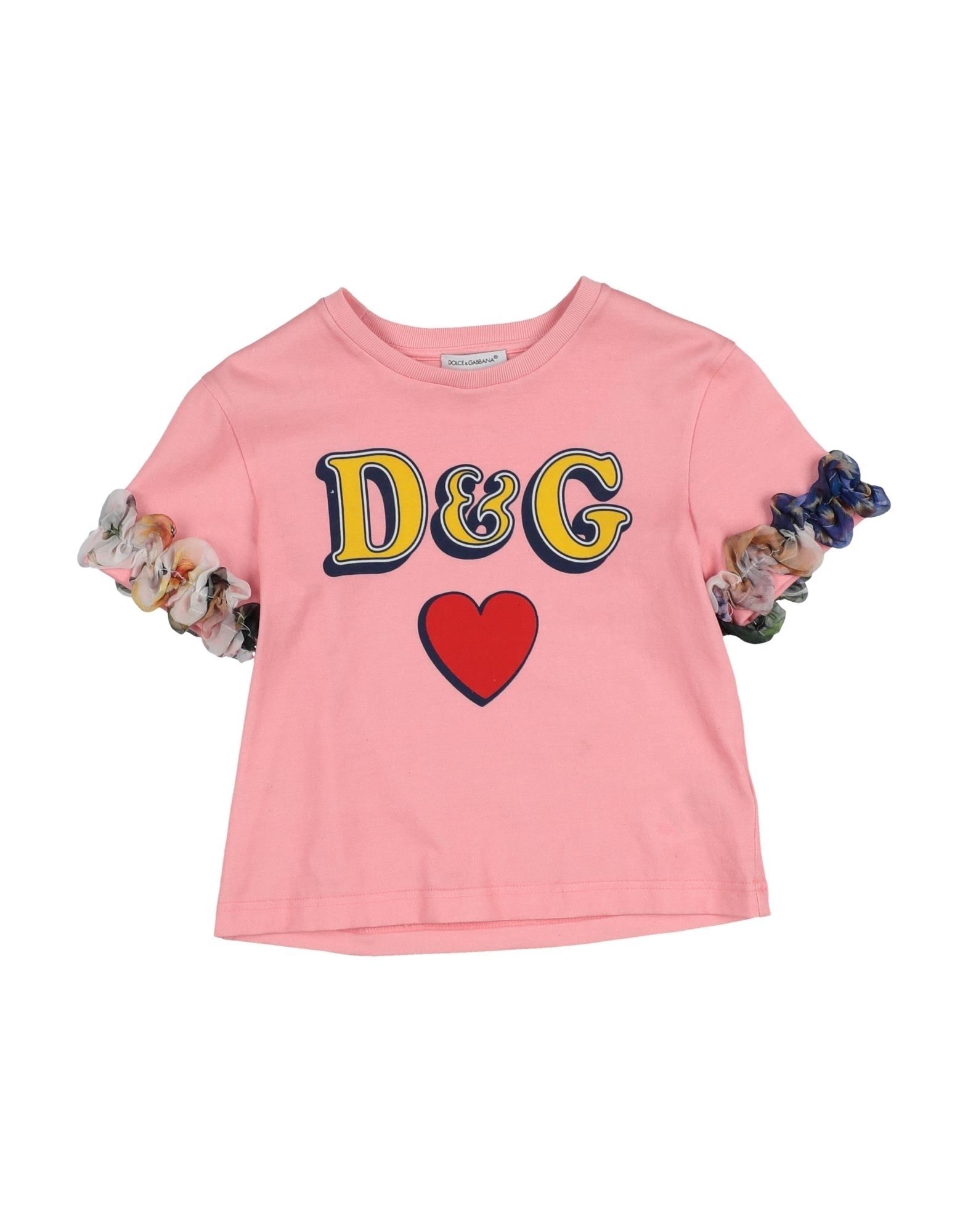 Dolce & Gabbana Kids'  Toddler Girl T-shirt Pink Size 7 Cotton, Silk