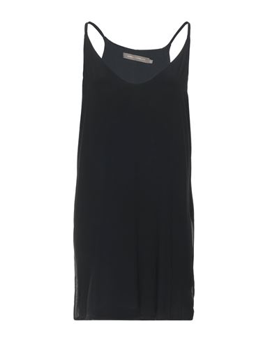 Simona Corsellini Woman Top Black Size 8 Acetate, Silk