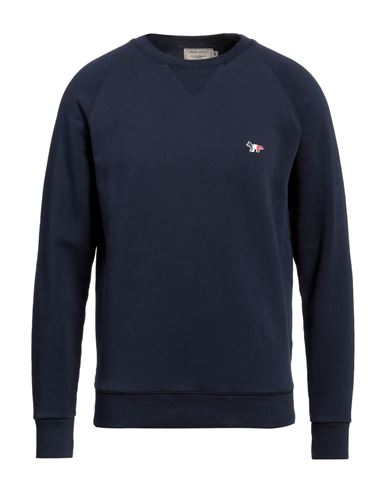 Maison Kitsuné Man Sweatshirt Midnight Blue Size Xs Cotton In Blue