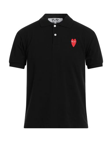 Shop Comme Des Garçons Play Man Polo Shirt Black Size M Cotton