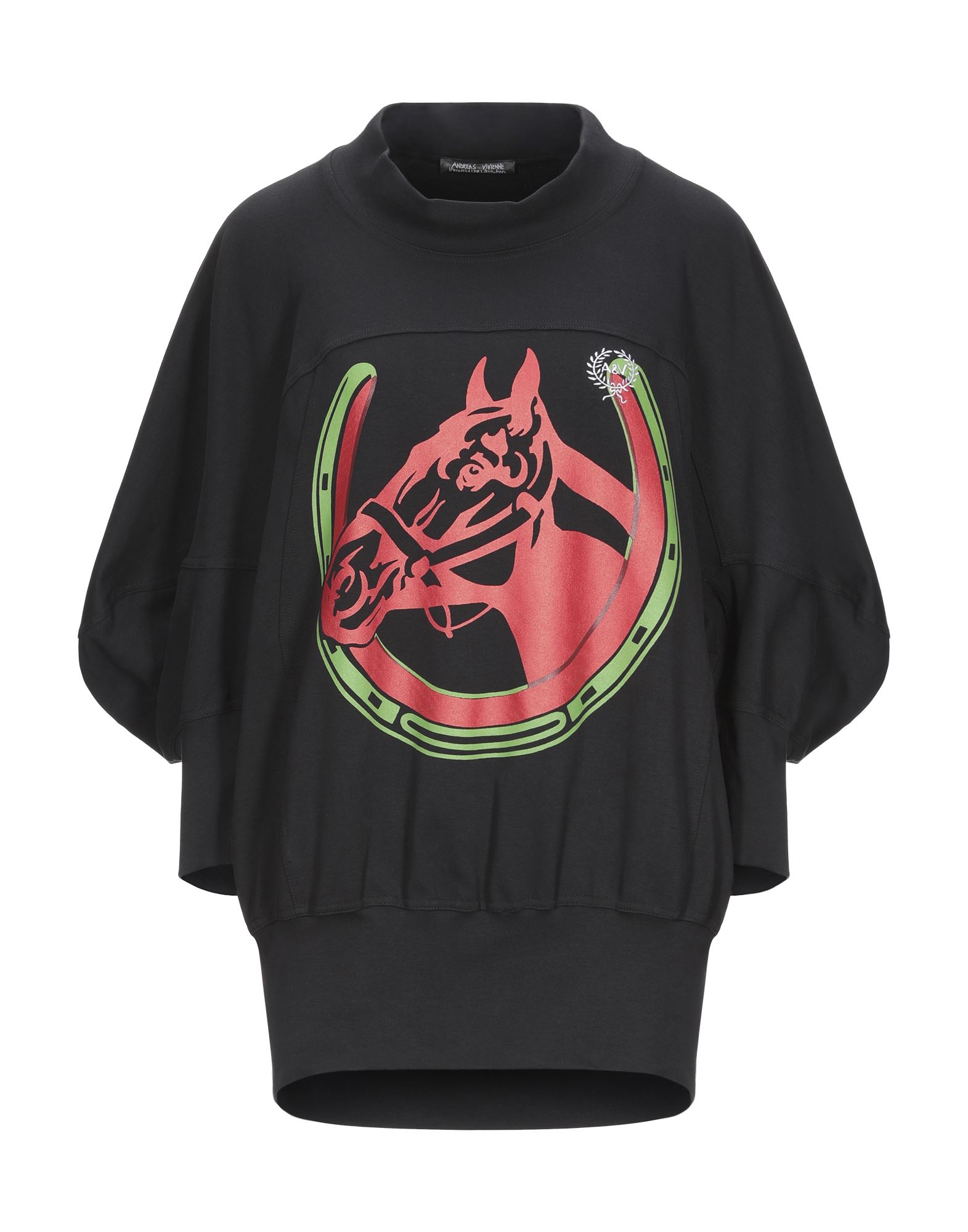 《セール開催中》ANDREAS KRONTHALER x VIVIENNE WESTWOOD レディース スウェットシャツ ブラック one size コットン 97% / ポリウレタン 3%