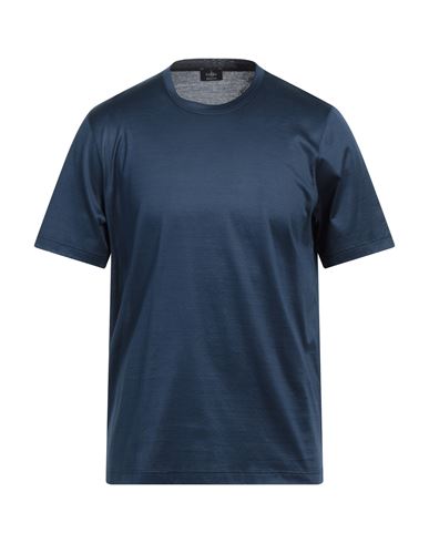 Barba Napoli Man T-shirt Navy Blue Size 40 Cotton