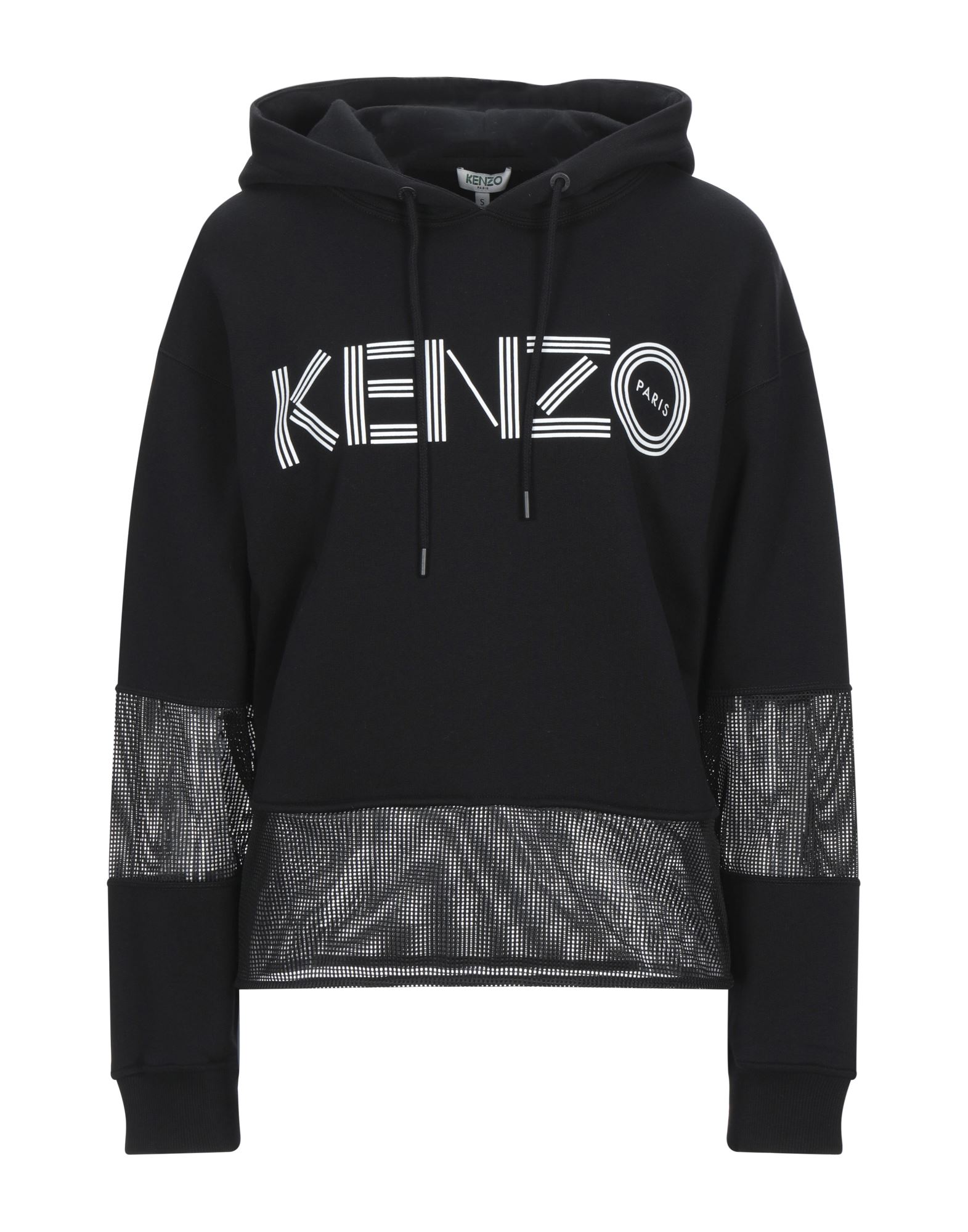 ＜YOOX＞ KENZO レディース スウェットシャツ ブラック XS コットン 100% / ポリエステル / ポリウレタン