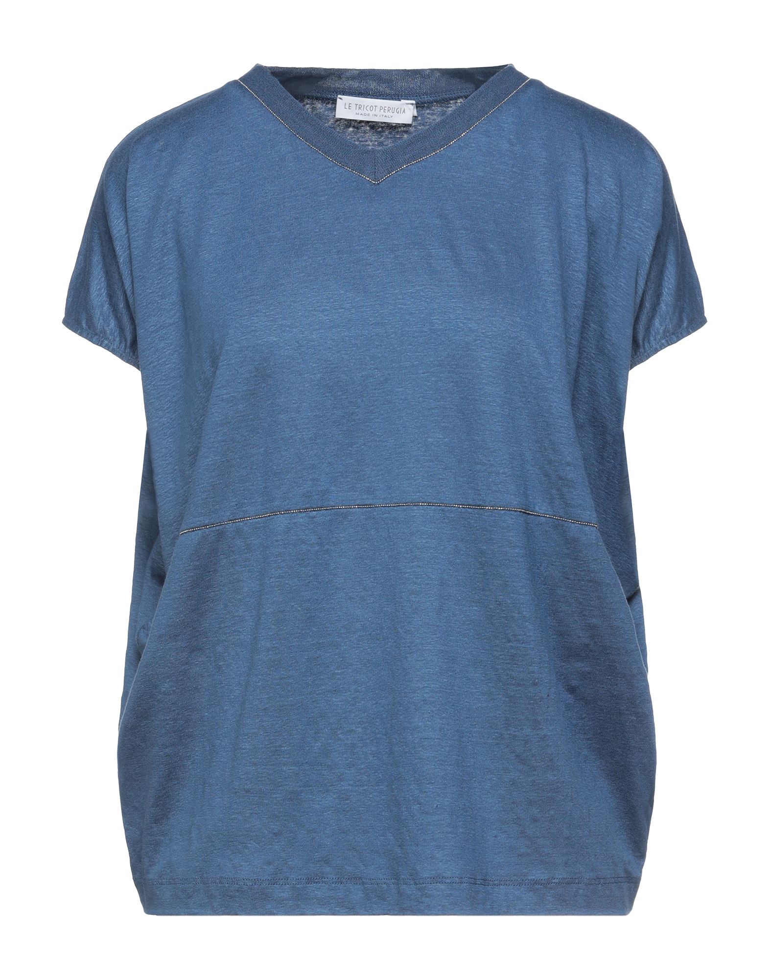 Le Tricot Perugia T-shirts In Slate Blue