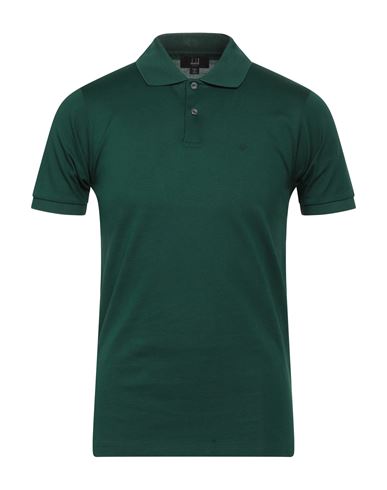 Dunhill Man Polo Shirt Dark Green Size S Cotton