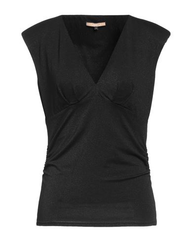 Kocca Woman Top Black Size M Viscose, Metallic Fiber, Polyamide, Elastane