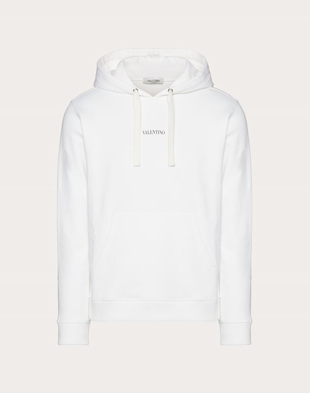 hooded sweatshirt with valentino print for man valentino online boutique
