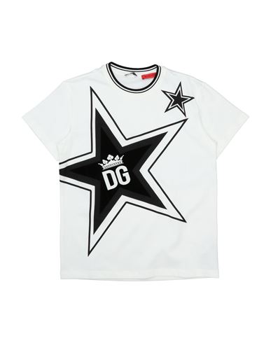 Dolce & Gabbana Babies'  Toddler Boy T-shirt White Size 7 Cotton, Pvc - Polyvinyl Chloride, Elastane