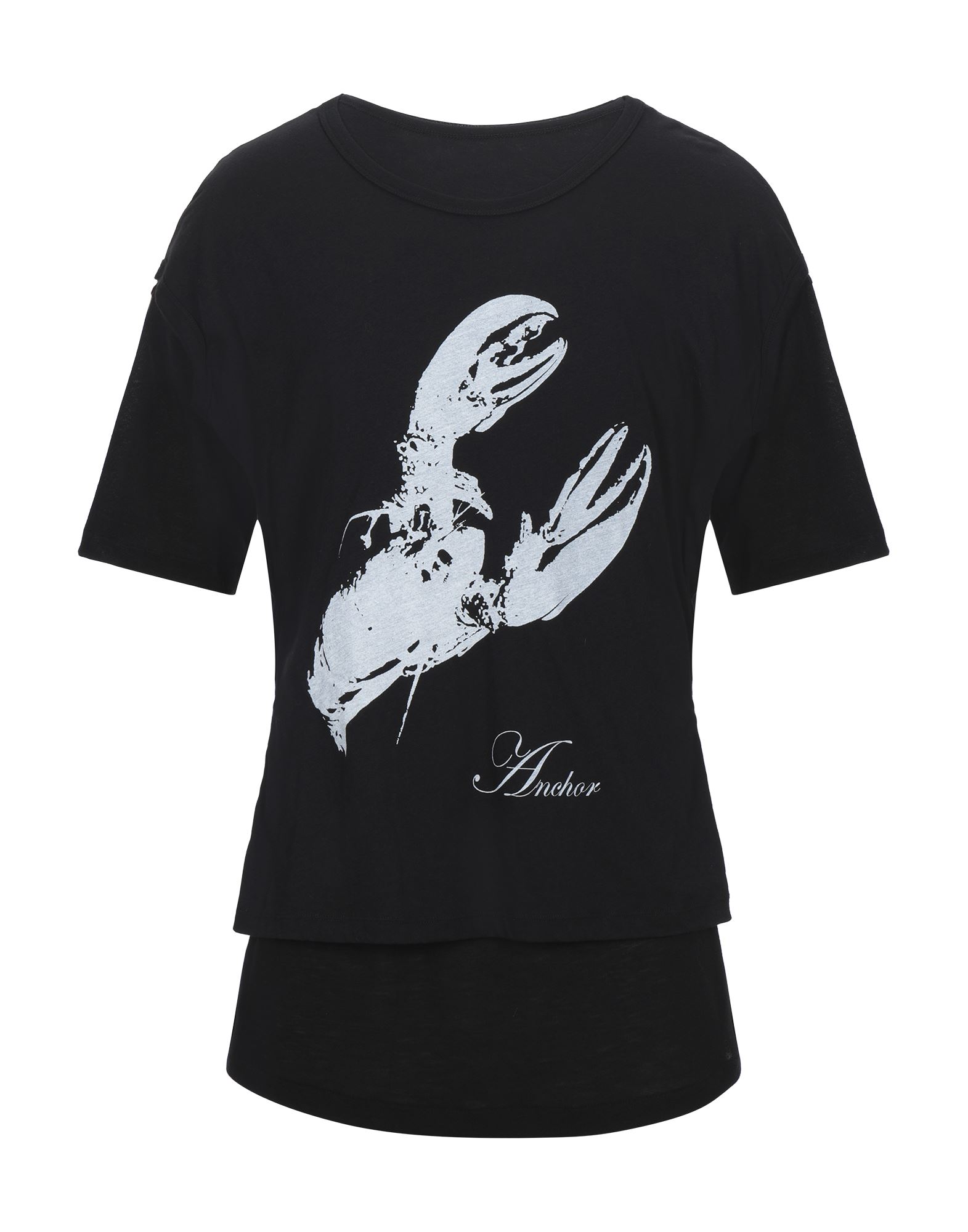 《セール開催中》ANN DEMEULEMEESTER メンズ T シャツ ブラック S コットン 100% / レーヨン / ウール / ナイロン